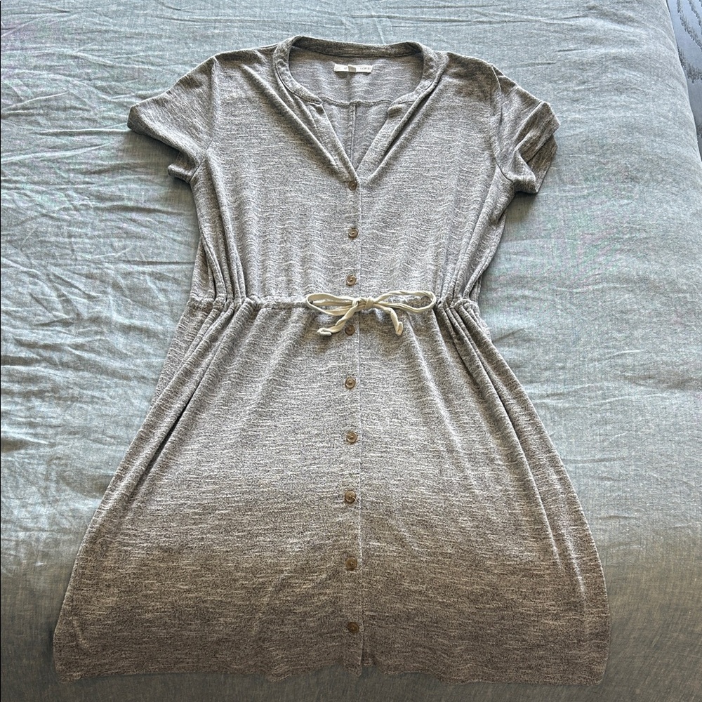 Lou & Grey Gray Button-Down Dress